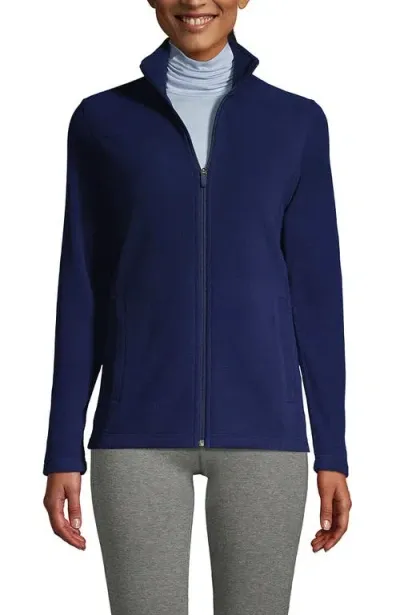 Lands' End Anyweather Fleece Full Zip Jacket In Deep Sea Navy