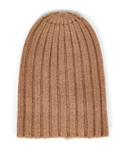 Laneus Cashmere Beanie In Beige