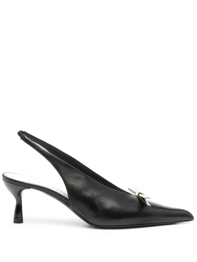 Lanvin 60mm Leather Pumps In Black