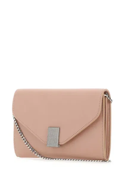 Lanvin Antiqued Pink Leather Concerto Clutch