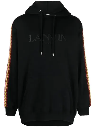 Lanvin Ide Curb Oversized Hoodie In Black