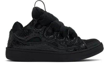 Lanvin Black Curb Sneakers In 10 Black