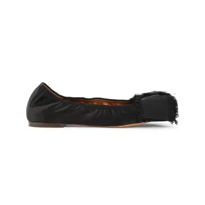 Lanvin Bow Ballerinas In Black