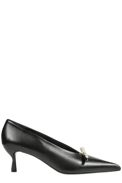 Lanvin Bow Embellished Pumps In Black