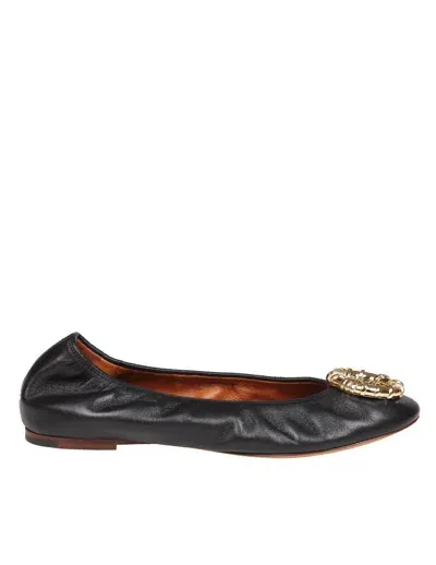 Lanvin Calfskin Ballet Flat In Black