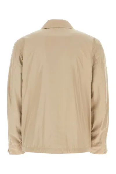 Lanvin Cappuccino Polyester Windbreaker In Beige