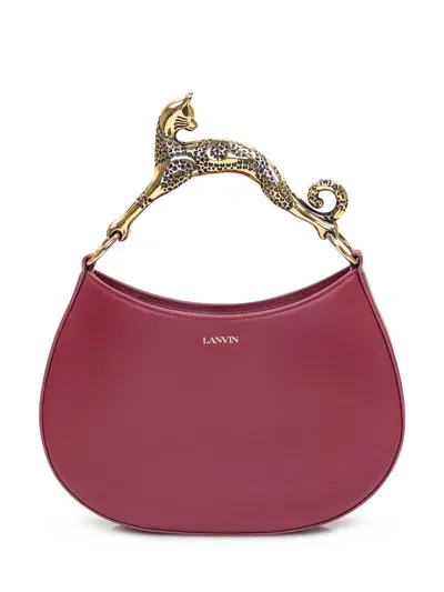 Lanvin Cat Hobo Bag In Red