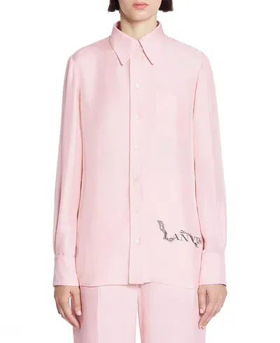 Lanvin Chemise Fluide Classique Pour Femme In Rose