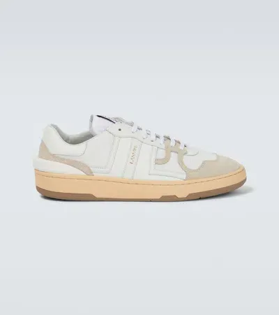 Lanvin Clay Leather Low-top Sneakers In White