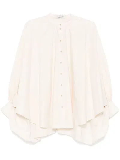 Lanvin Cotton Blouse In Neutrals