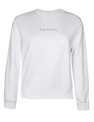 Lanvin Cotton Sweatshirt In White