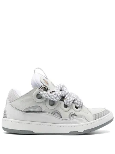 Lanvin Curb 3.0 Sneakers In 0013 White/grey