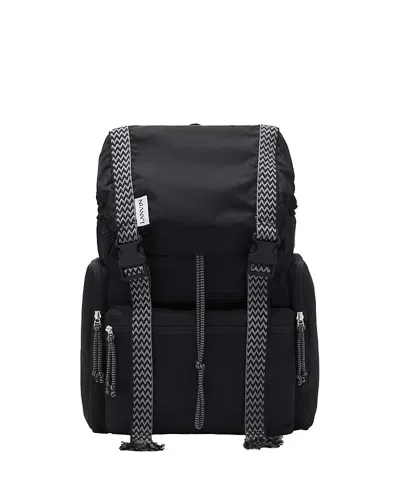 Lanvin Curb Strap-detail Backpack In Black