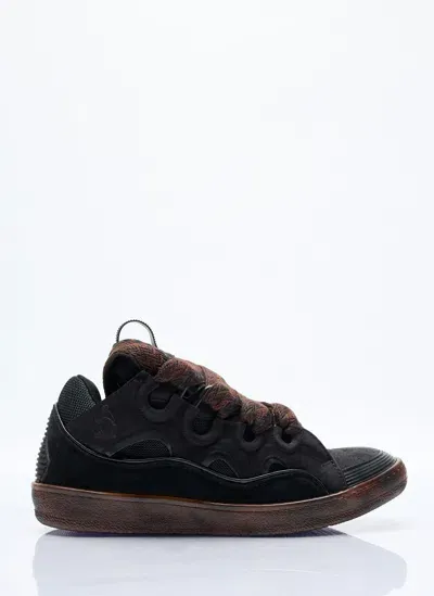 Lanvin Curb Sneakers In Brown