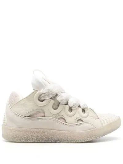 Lanvin Curb Sneakers In White