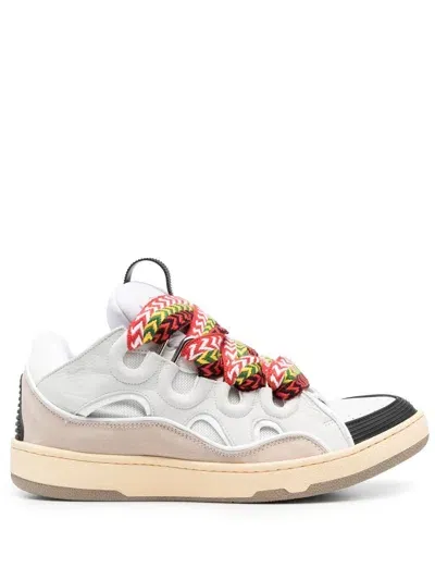 Lanvin Curb Sneakers In White