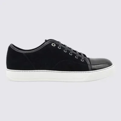 Lanvin Dark Blue Suede Dbb1 Sneakers