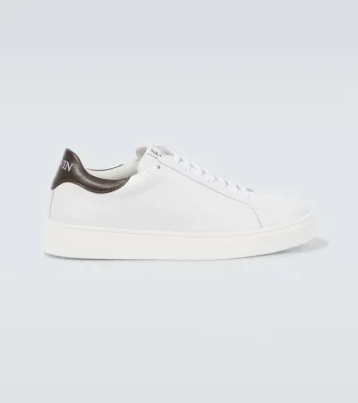 Lanvin Ddb0 Leather Sneakers In White