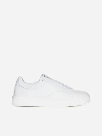 Lanvin Ddb0 Leather Sneakers In White