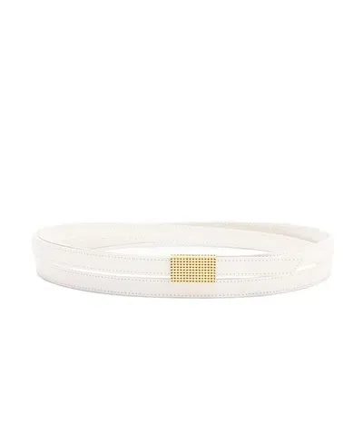 Lanvin Double Concerto Leather Belt For Women In Latte