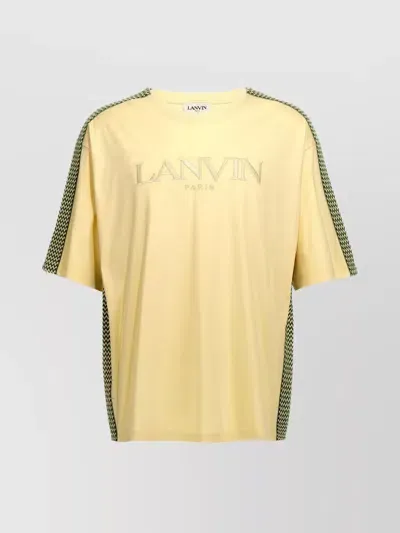 Lanvin Embroidered Side Curb T-shirt In Yellow