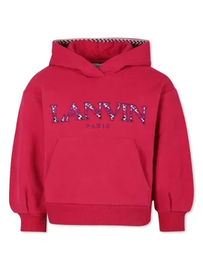 Lanvin Enfant Kids' Hooded Sweatshirt In Pink