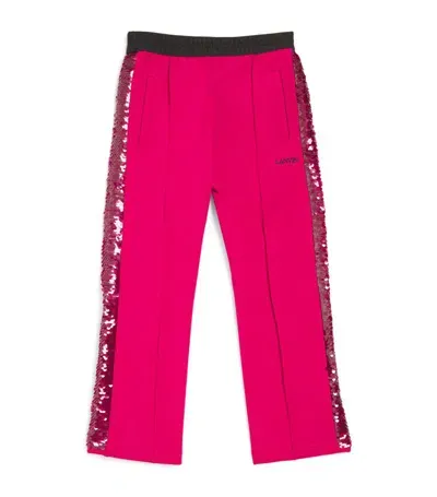 Lanvin Enfant Kids' Sequin-trim Sweatpants (4-12 Years) In Pink