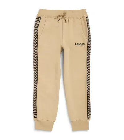 Lanvin Enfant Kids' Side-tape Sweatpants In Beige