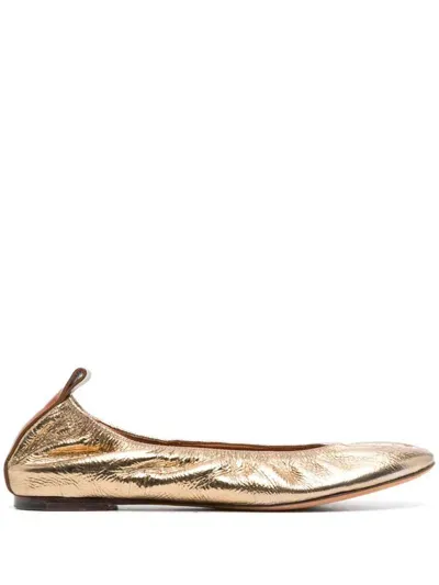 Lanvin Flat Shoes In Gold