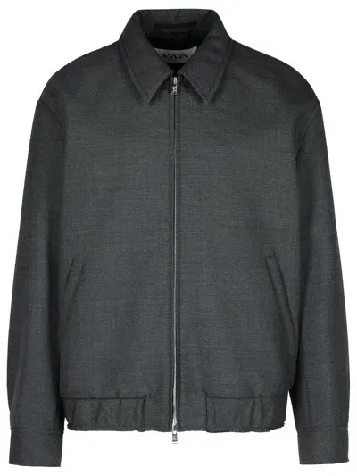 Lanvin Grey Wool Jacket Man In Gray