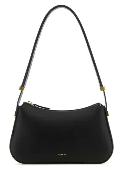 Lanvin Concerto Leather Shoulder Bag In Black