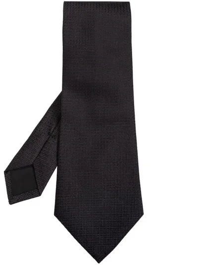 Lanvin Jacquard Pattern Tie In Black