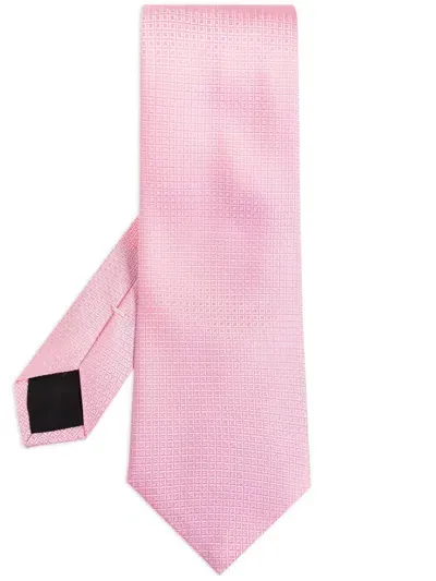 Lanvin Jacquard Pattern Tie In Pink