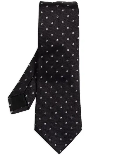 Lanvin Jacquard Pointed Tie In Black