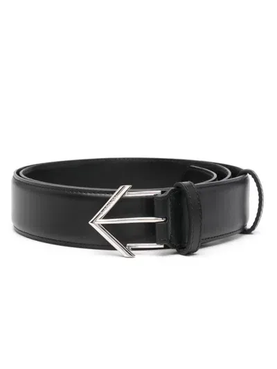 Lanvin Leather Belt In Black