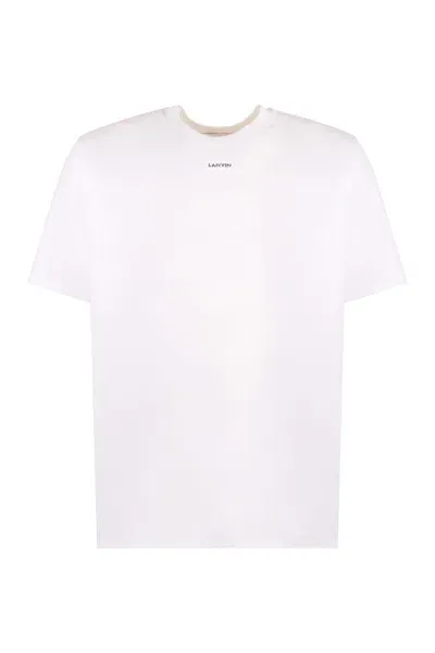 Lanvin Logo Cotton T-shirt In White