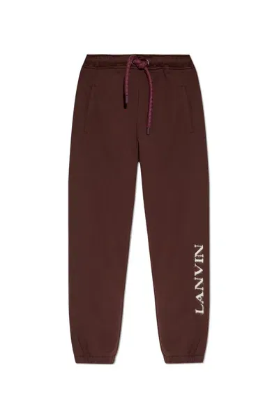 Lanvin Logo Detailed Sweatpants In Red