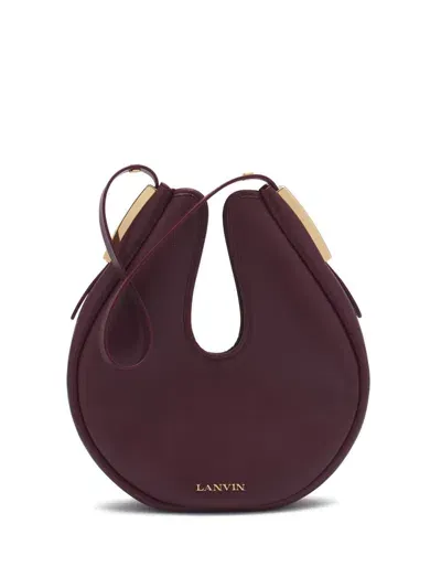 Lanvin Logo-lettering Shoulder Bag In 褐色