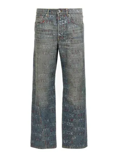 Lanvin Logo Print Jeans In Multicolour