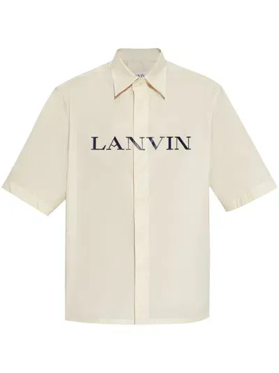 Lanvin Logo-print Shirt In Brown