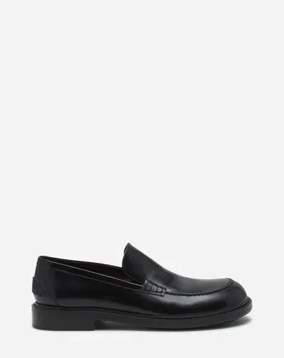 Lanvin Mocassins Spinto En Cuir Brillant Pour Femme In Noir