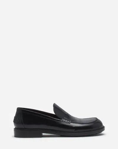 Lanvin Mocassins Spinto En Cuir Brillant Pour Homme In Noir