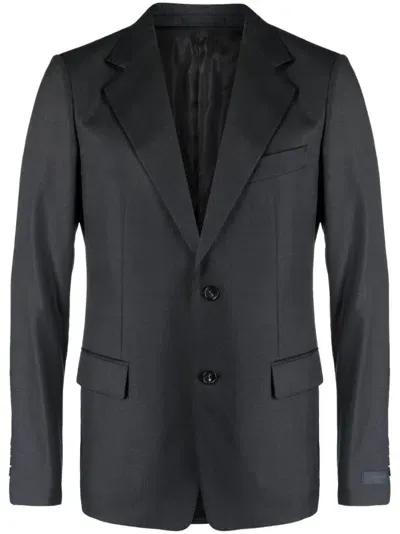 Lanvin Notched-lapel Single-breast Blazer In Grey