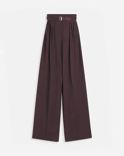 Lanvin Pantalon Large Pour Femme In Bordeaux