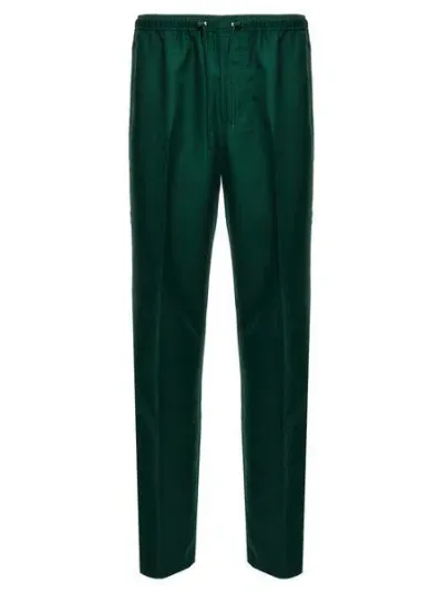 Lanvin Side Band Track Pants In Forest