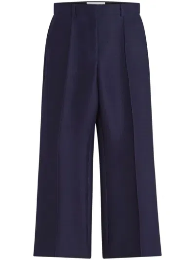 Lanvin Pleated Trousers In Blue