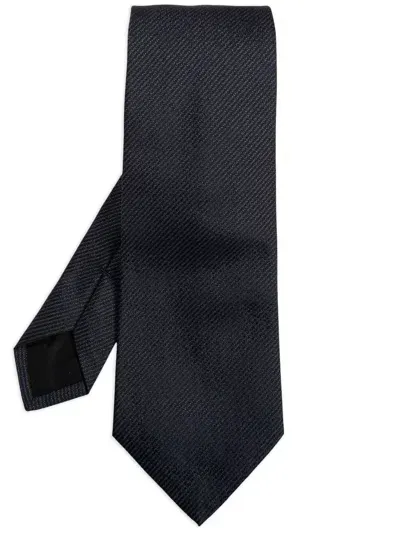 Lanvin Pointed Tip Tie In Blue