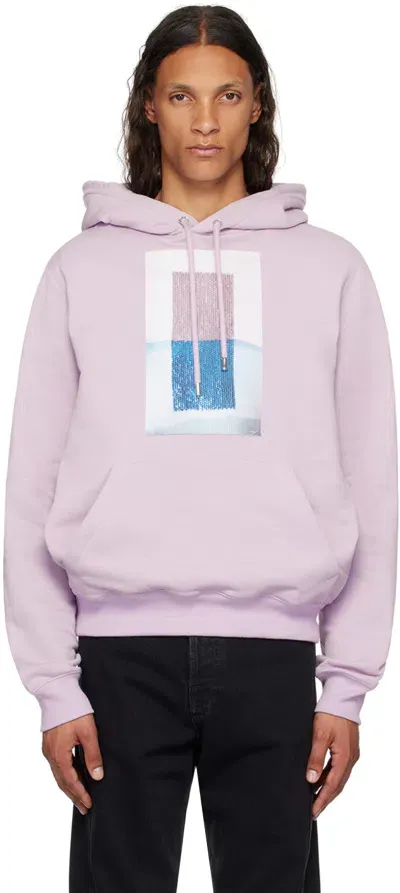 Lanvin Purple Archives Print Classic Hoodie