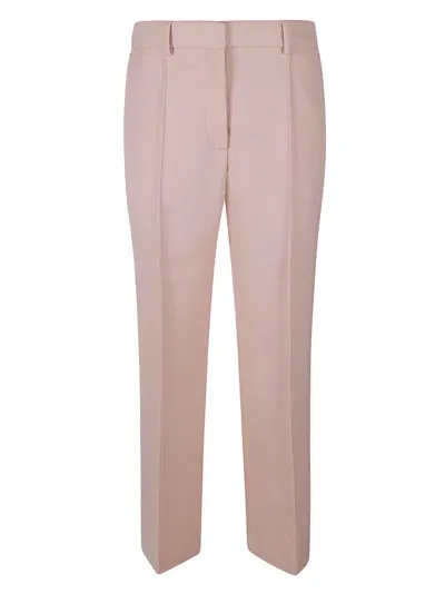 Lanvin Regular Fit Cropped Plain Trousers In Rosé