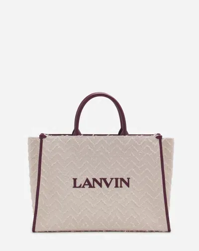 Lanvin Sac Cabas In & Out Mm À Motif Chevron Pour Femme In Black